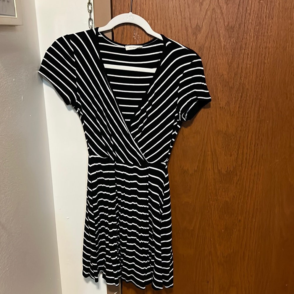 Black and white striped Promesa dress